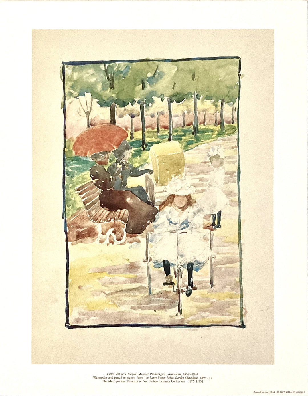 Maurice Prendergast - Little Girl on a Tricycle