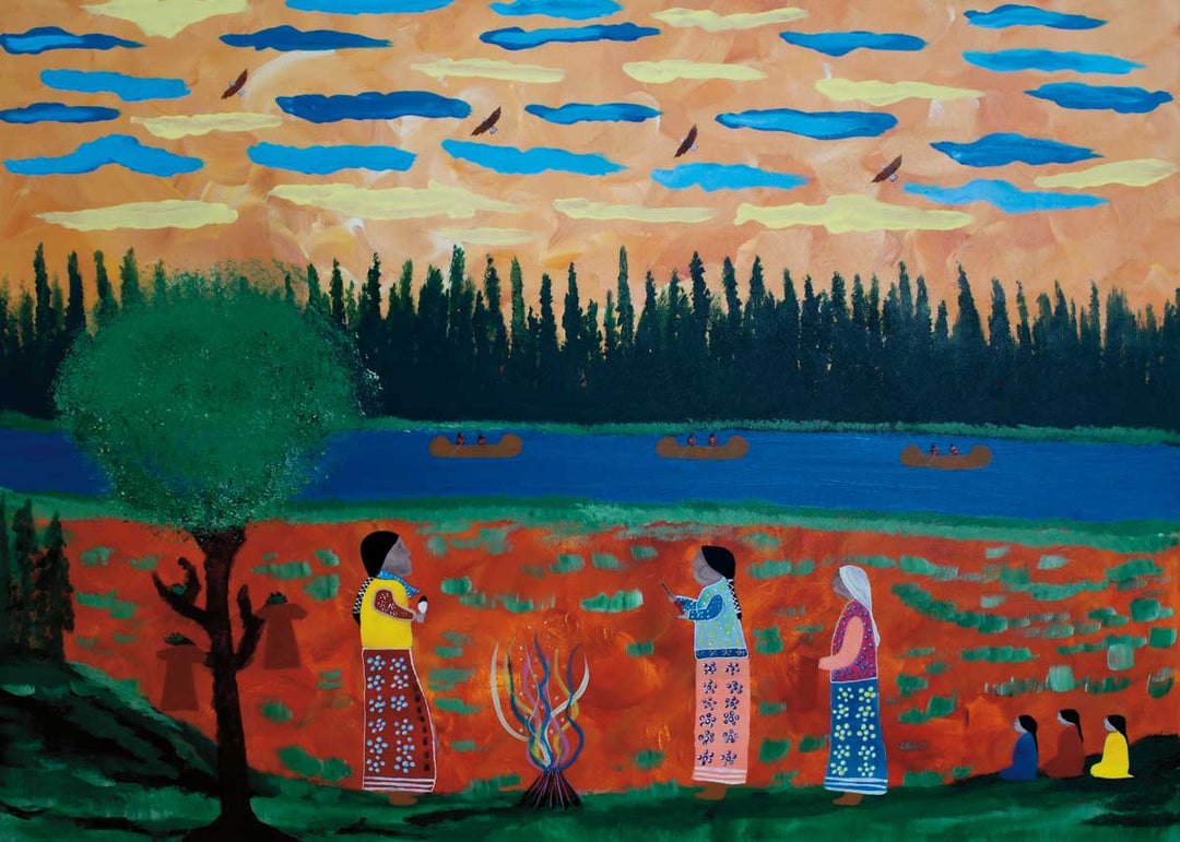 Rusell Noganosh - Passing on Traditions (Canvas)