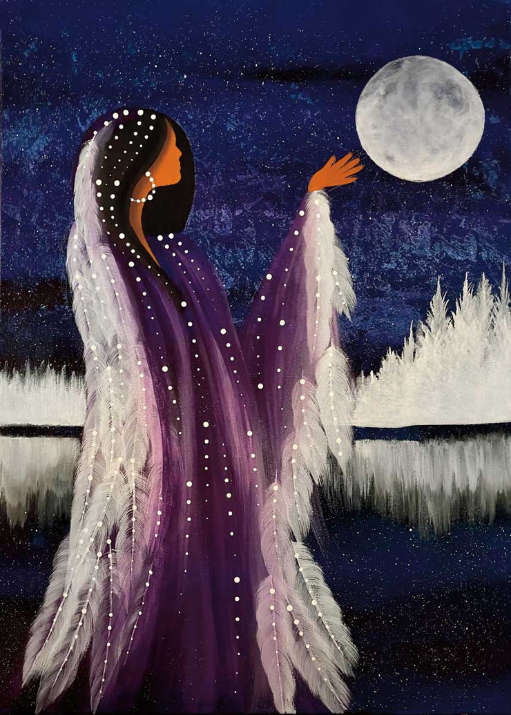 Betty Albert - Winter Moon Rising (Canvas)