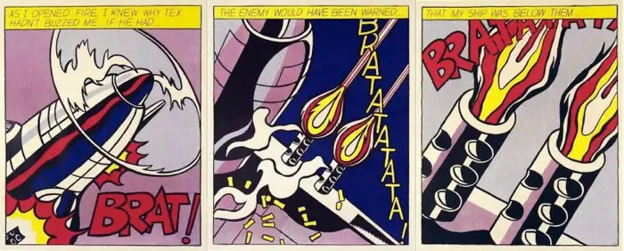 Roy Lichtenstein - As I Opened Fire  - (Triptych)