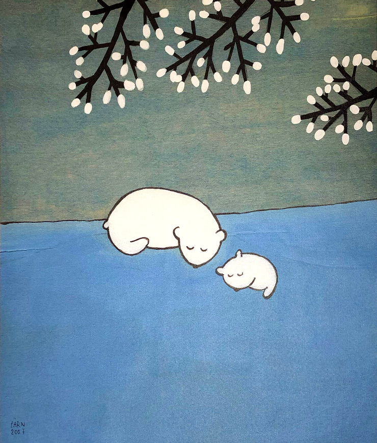 Kristiana Pärn "Follow Your Heart: Napping Under Marshmallow Tree" (canvas)