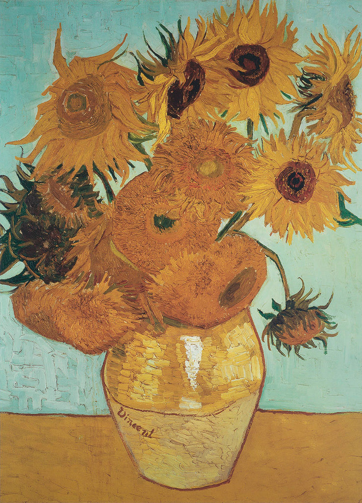 Vincent van Gogh - Sunflowers on Blue, 1888 - Incurable Collector