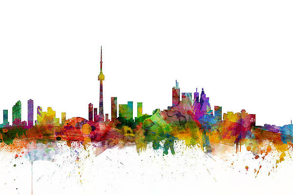Michael Tompsett - Toronto Canada Skyline Rainbow
