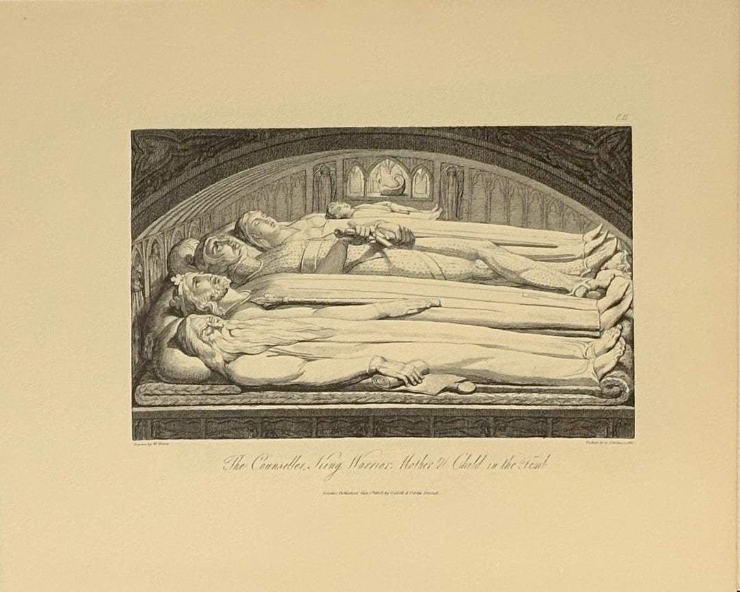 William Blake - The Counseller, King, Warrior, Mother & Child, in the Tomb