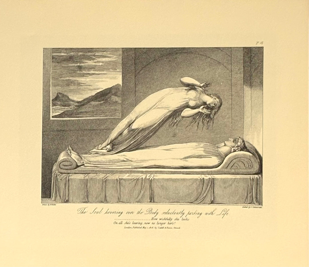 William Blake - The Soul Hovering over the Body Reluctantly Parting with Life