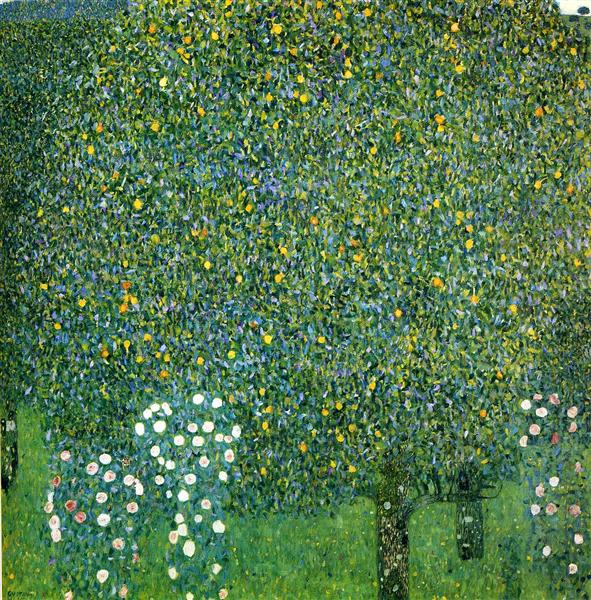 Gustav Klimt - Rosebushes Under The Trees