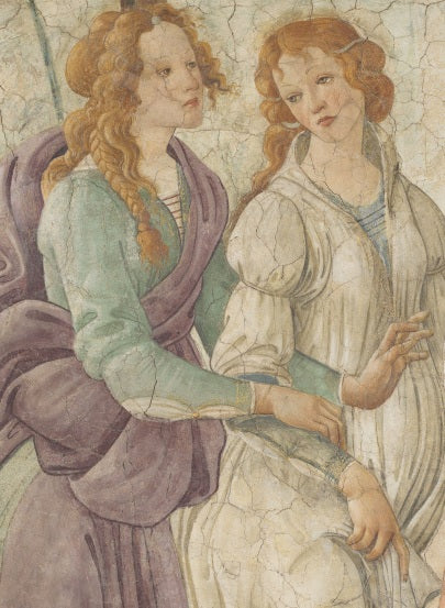 Botticelli - Vénus et les Trois Grâces offrant des présents à une jeune fille (detail)