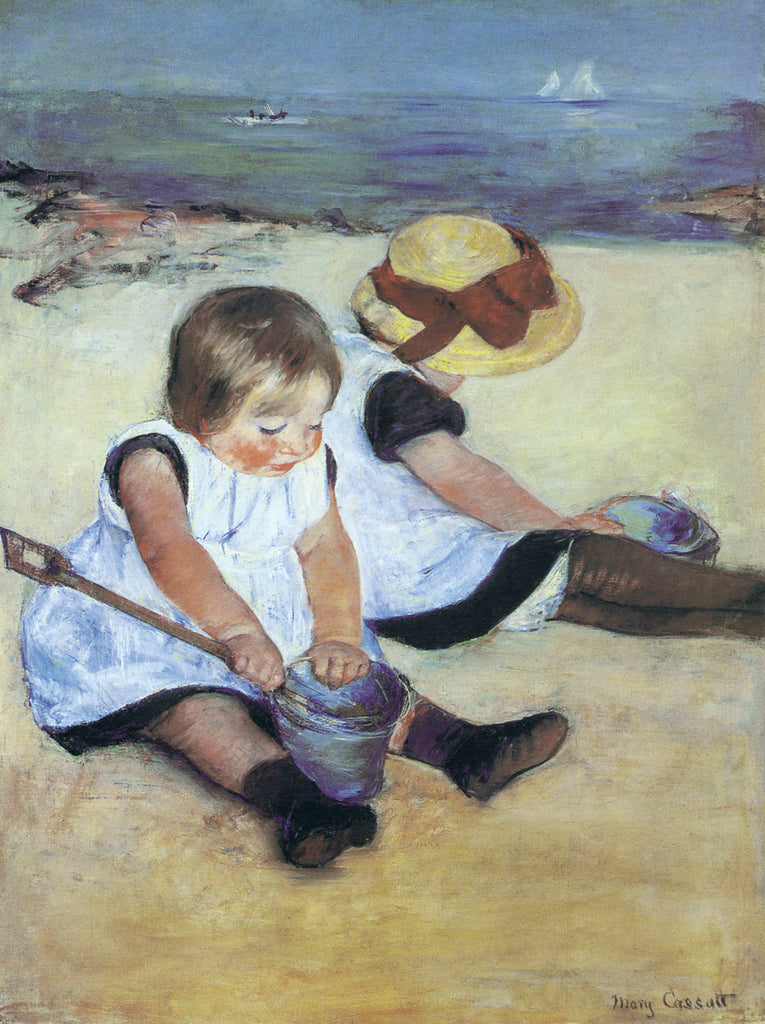 Mary Cassatt - Children Playing on the Beach