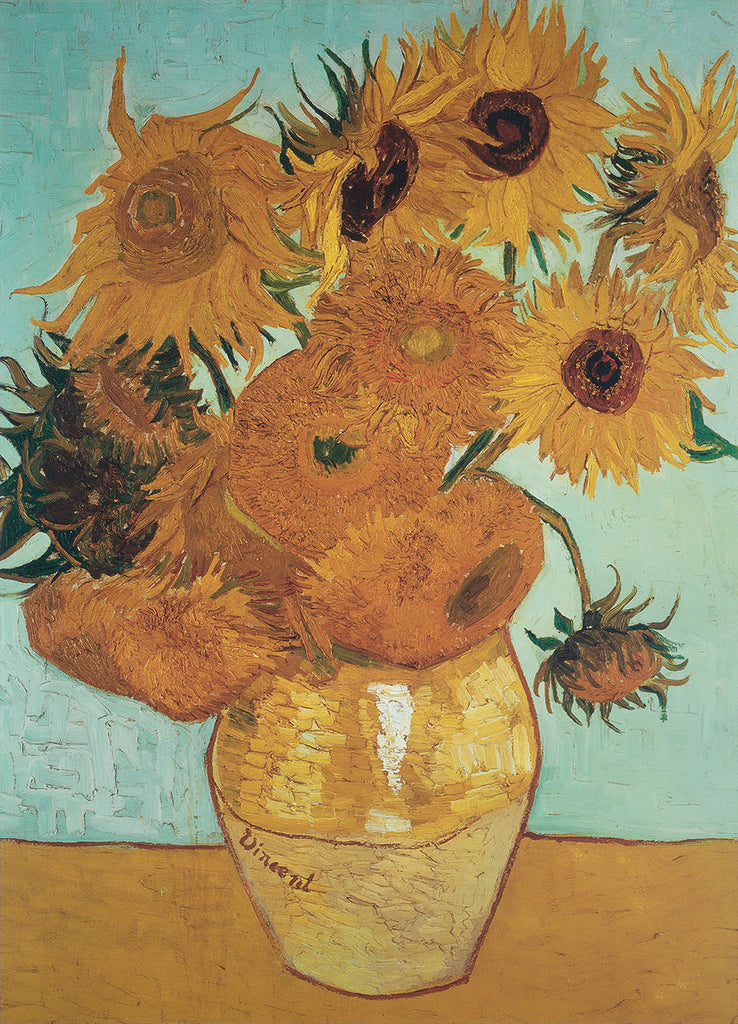 Vincent van Gogh - Sunflowers on Blue, 1888