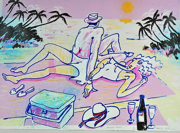 R. J. Hohimer - Sunset Beach (LTD Edition Silkscreen, Hand Painted)